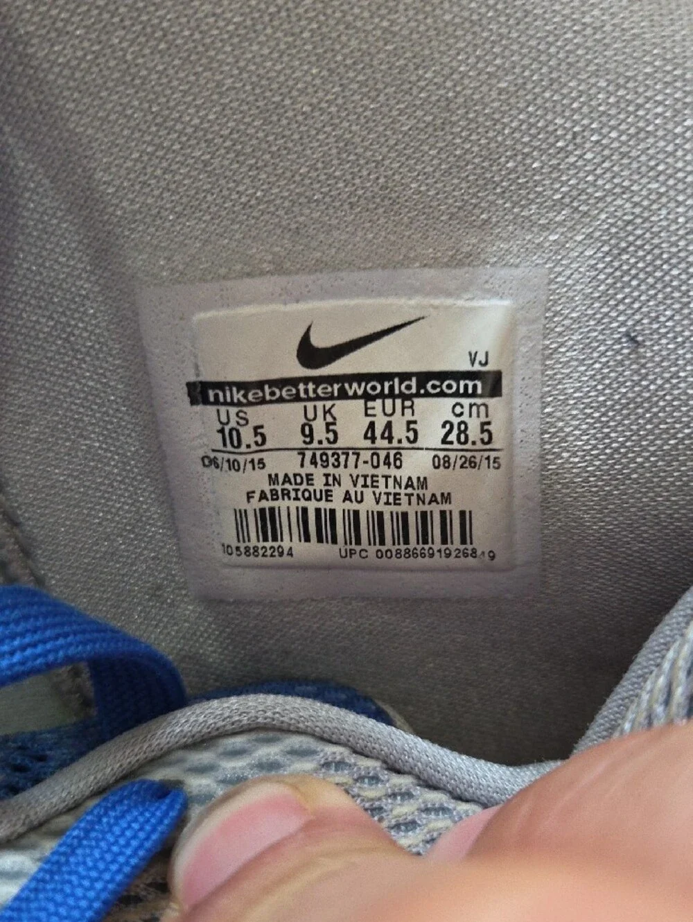 Nike Mens Size 10.5 KD Trey 5 III Kevin Durant Shoes Gray Red Blue Basketball